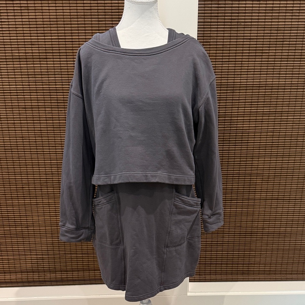 Athleisure dress and cropped sweatshirt set. Size large from Wishlist EUC